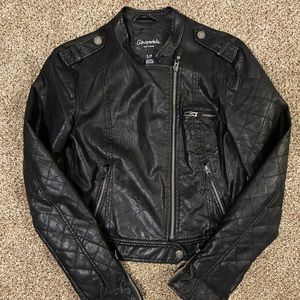 Aeropostale Black Leather Jacket